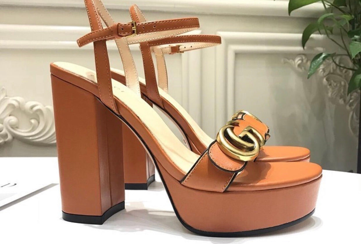 Leather Platform Sandals