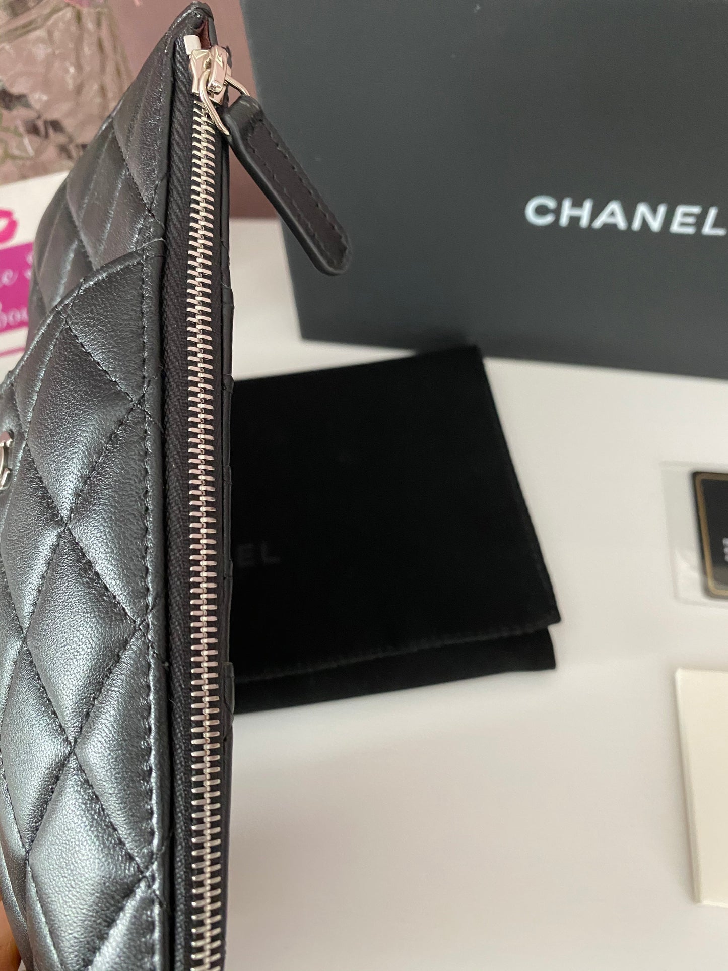 Lambskin Phone Card Purse