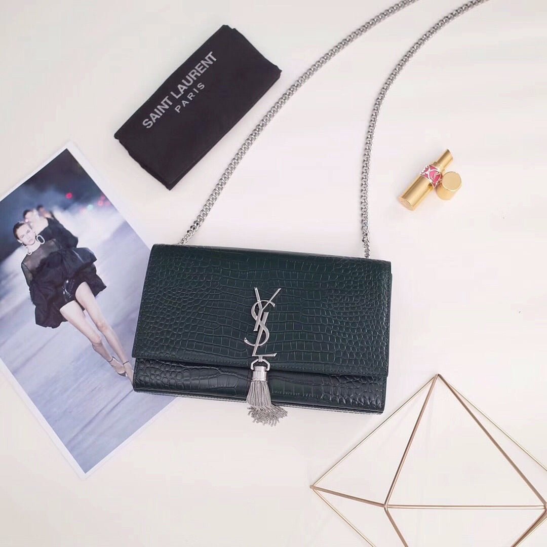 Kate Medium Embossed Tassel Bag