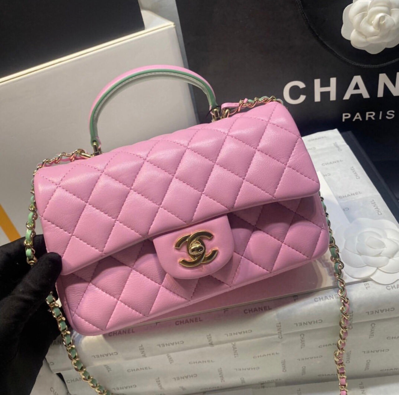 Mini Top Handle Flap Bag