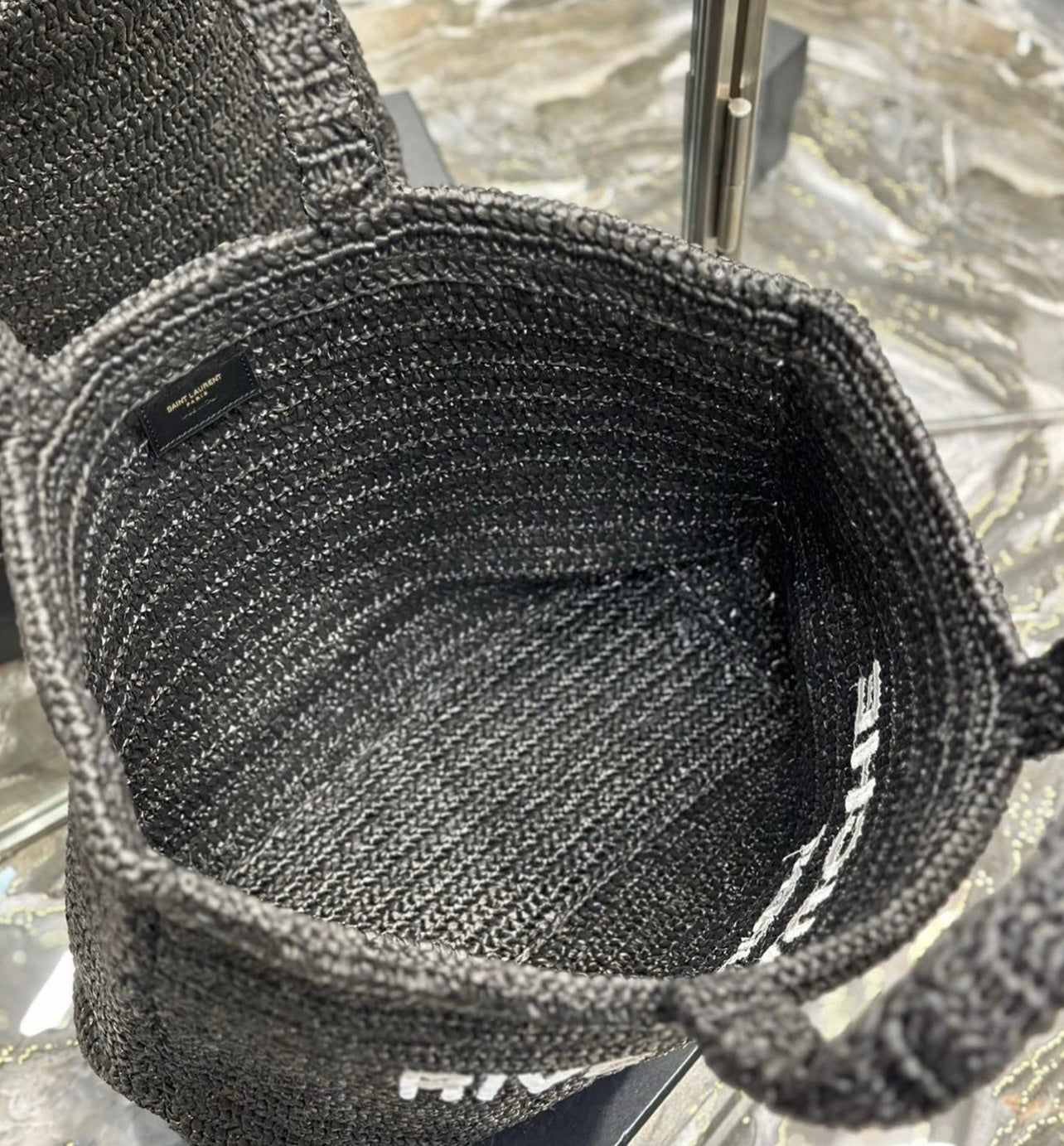 Rive Gauche Raffia Tote