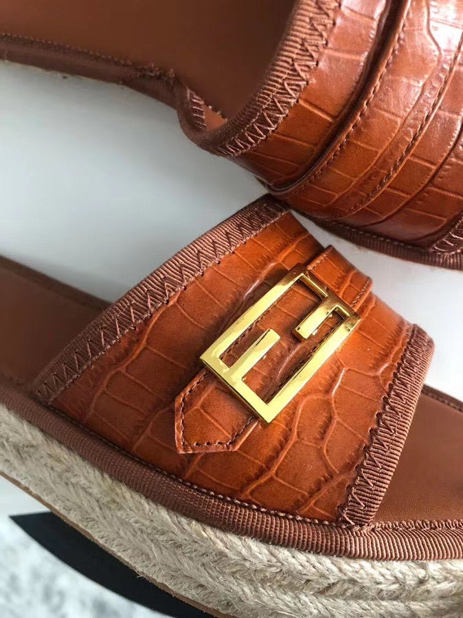 Logo Leather Espadrilles