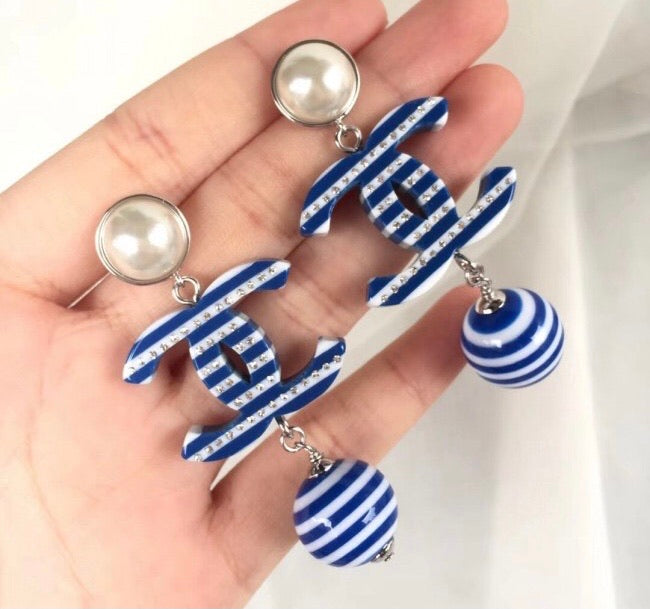 CC Striped Earrings