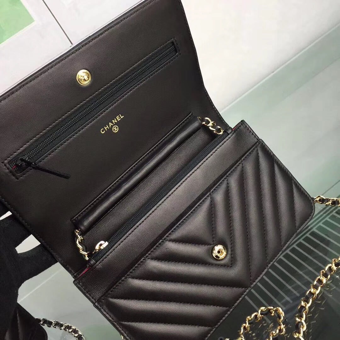 Chevron Lambskin Woc