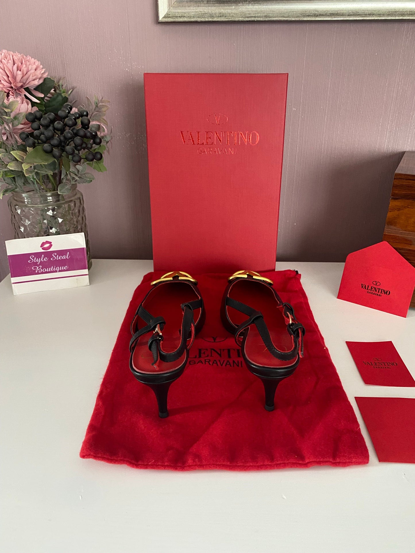 V Logo Slingback 4cm
