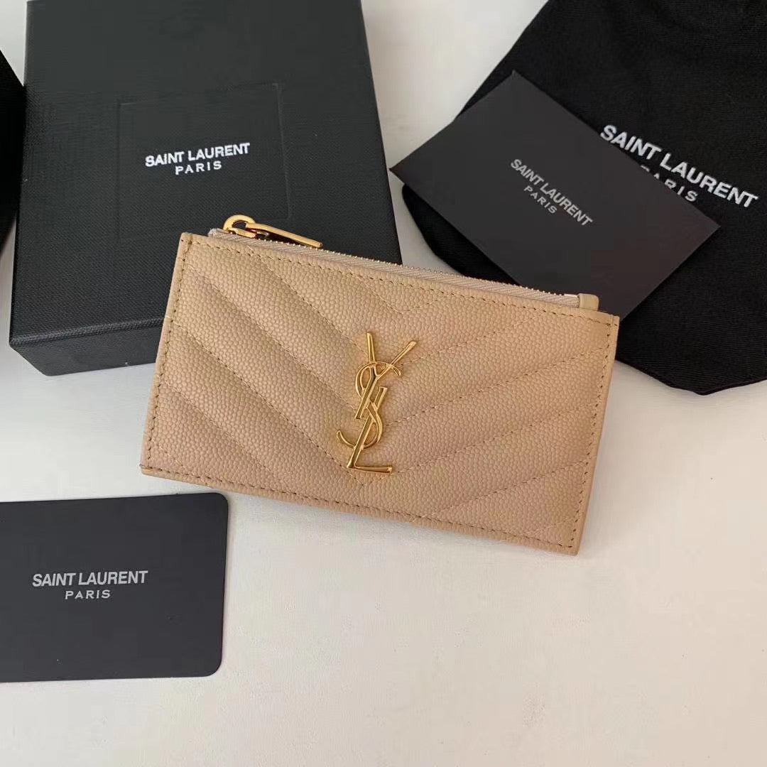 Monogram Zipped Card Holder