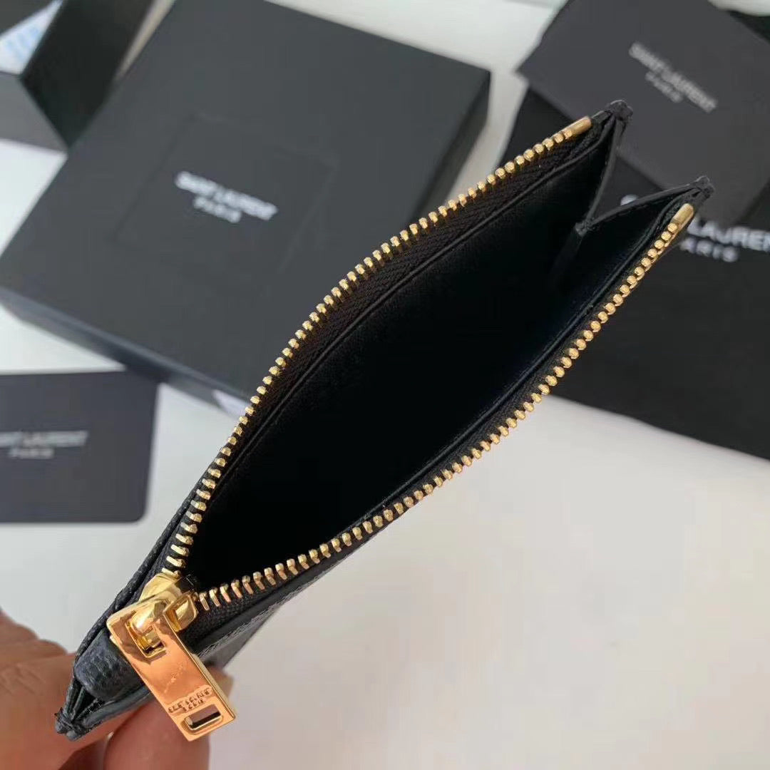 Monogram Zipped Card Holder