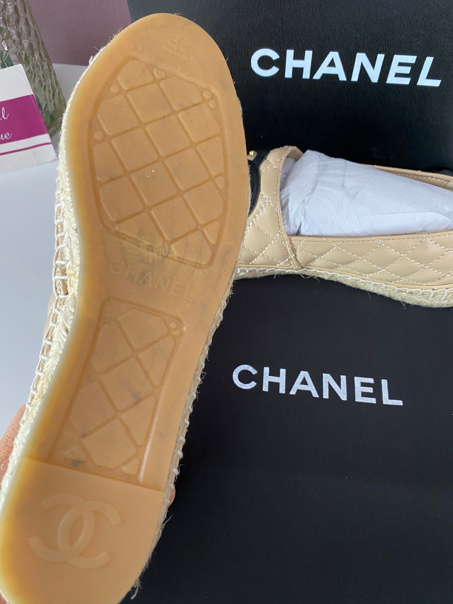 Leather Quilted Espadrilles