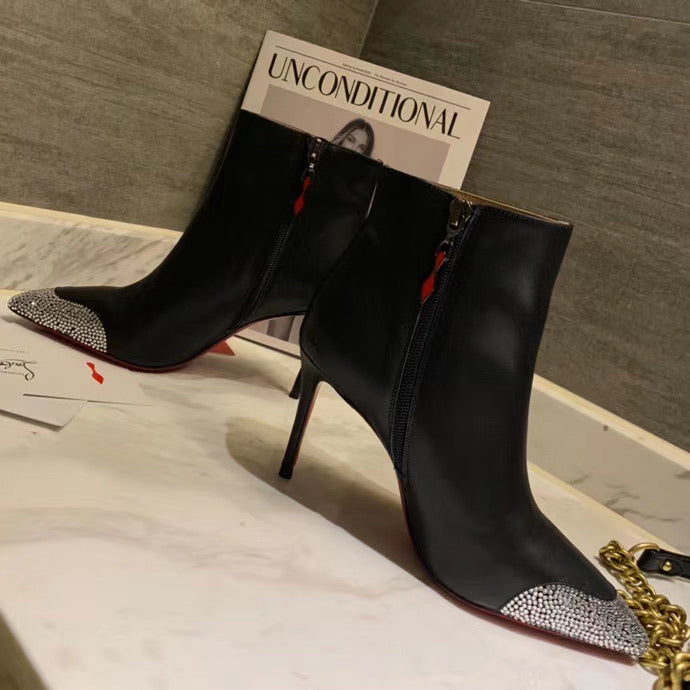 Stud Toe Ankle Boots