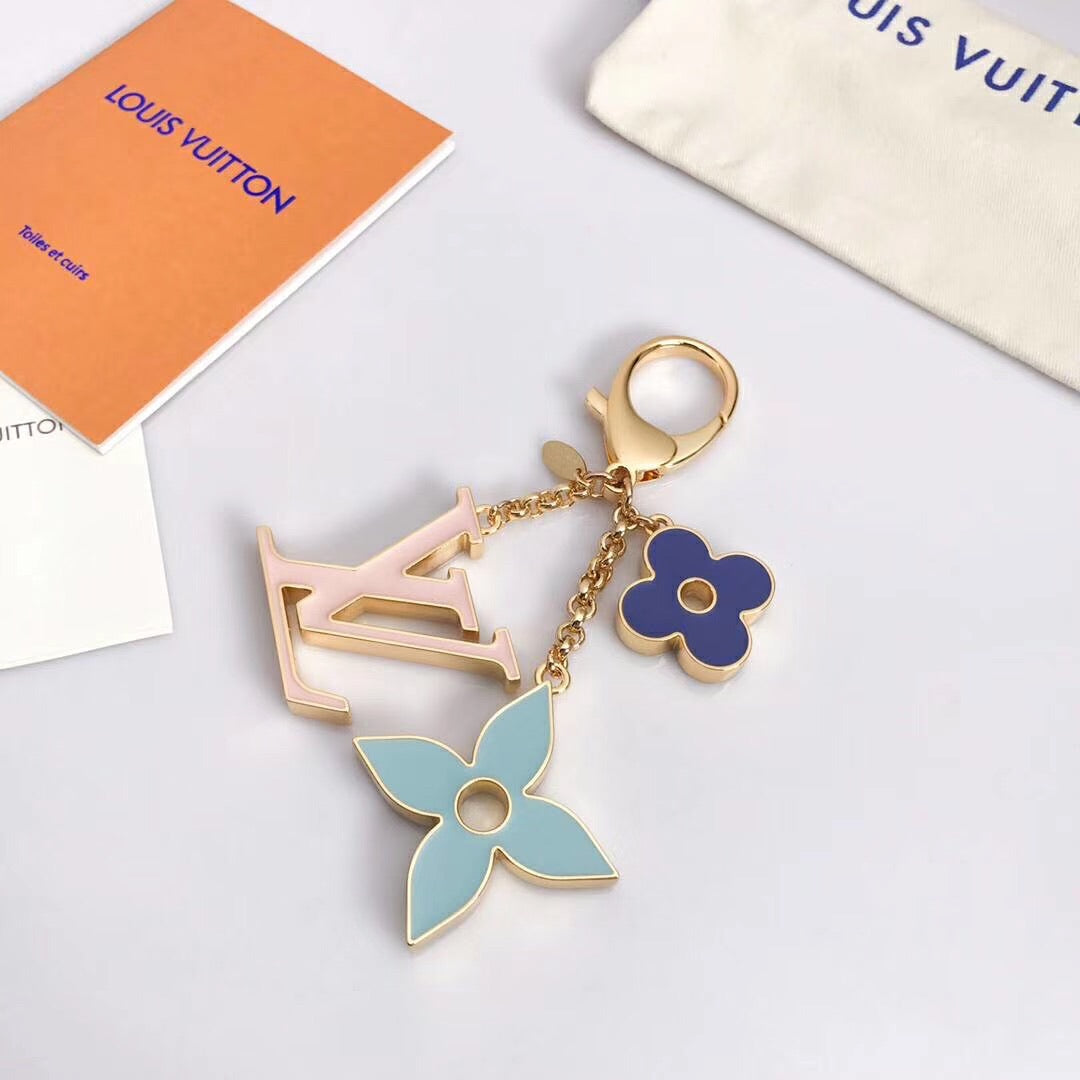 Fleur De Monogram Keychain