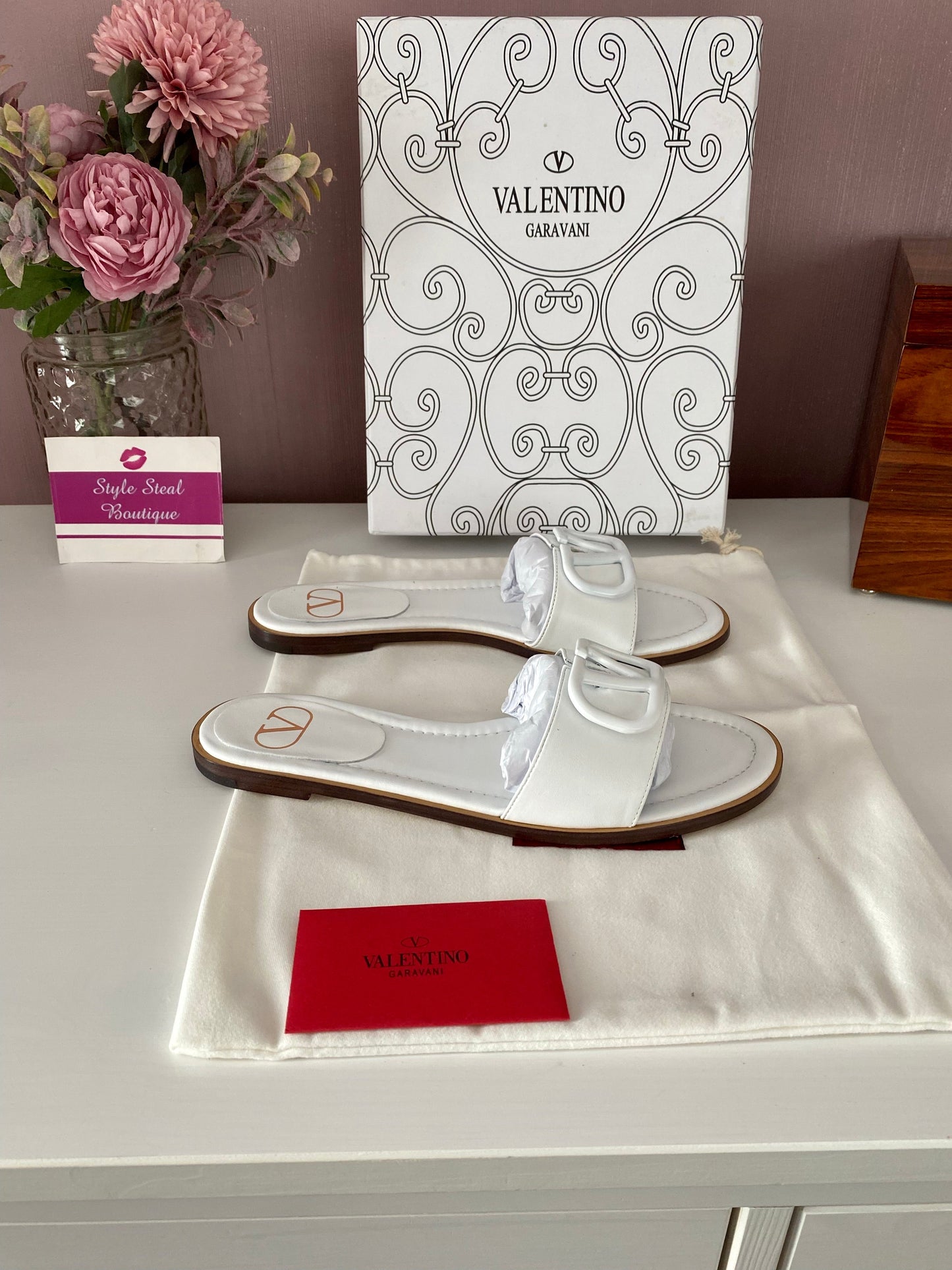 V Logo Sandals