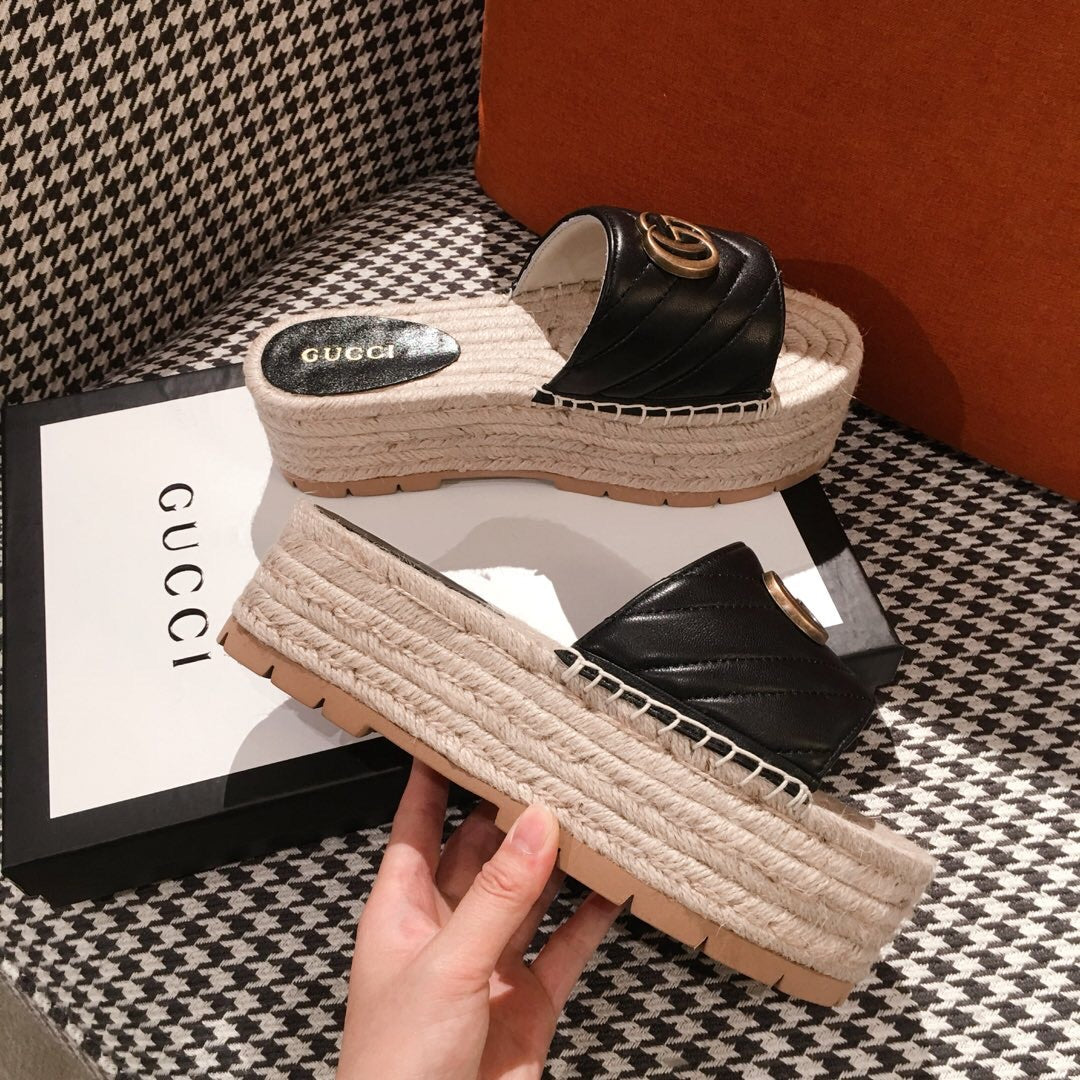 Leather Espadrille Sandals