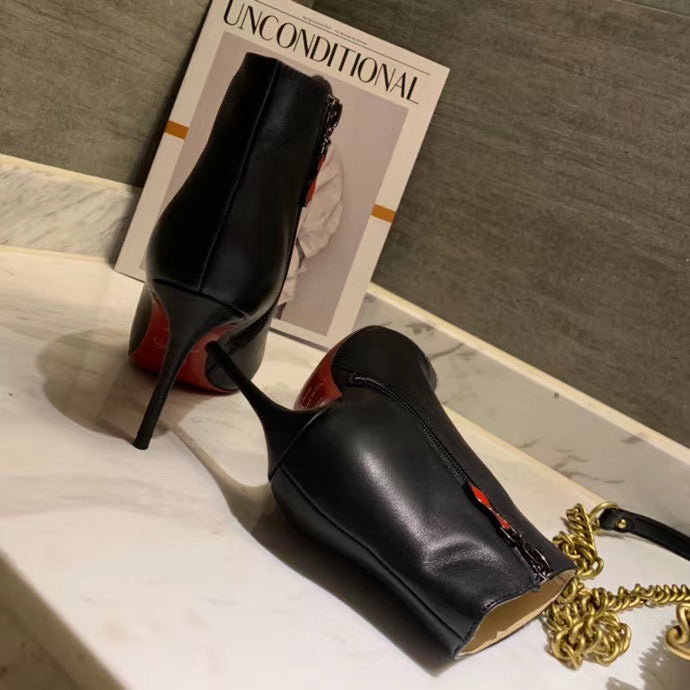 Stud Toe Ankle Boots