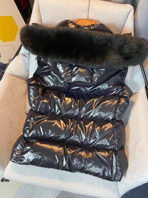 Black Fur Gilet