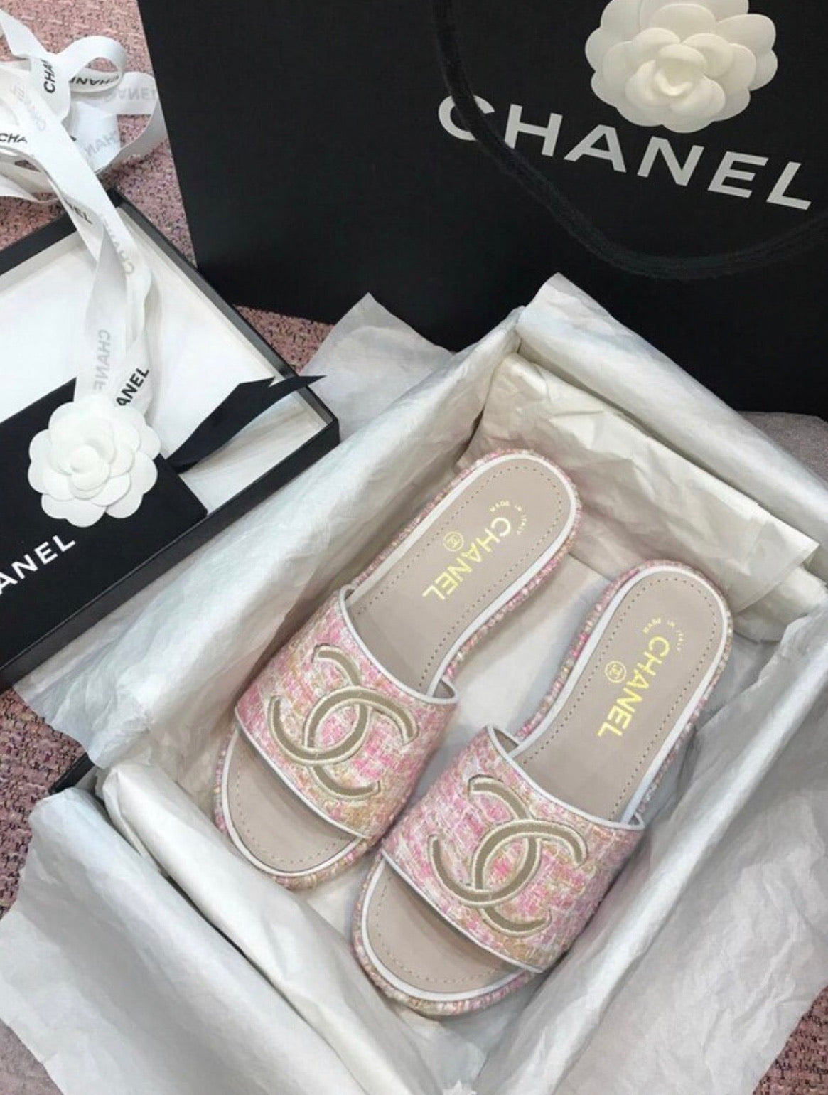 Tweed Sandals