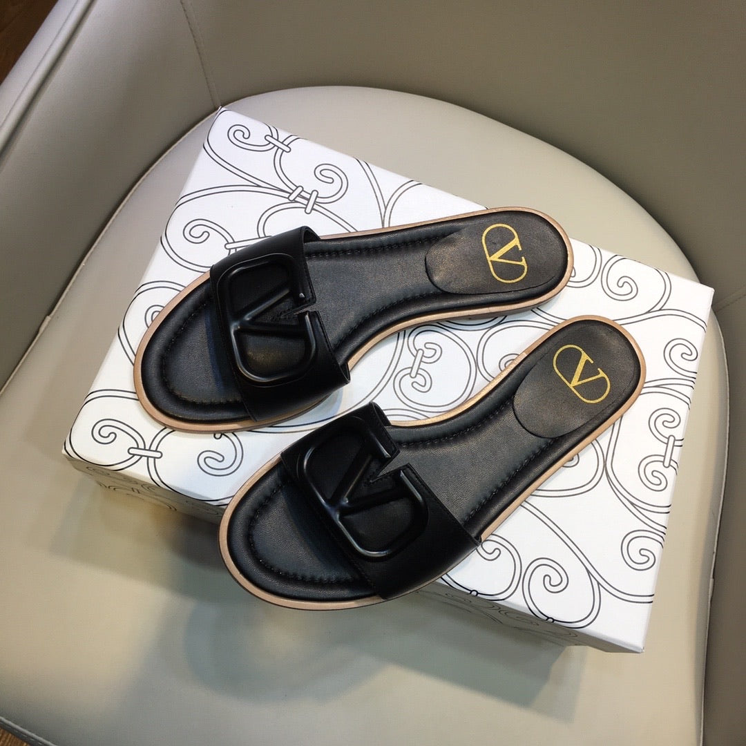 V Logo Sandals