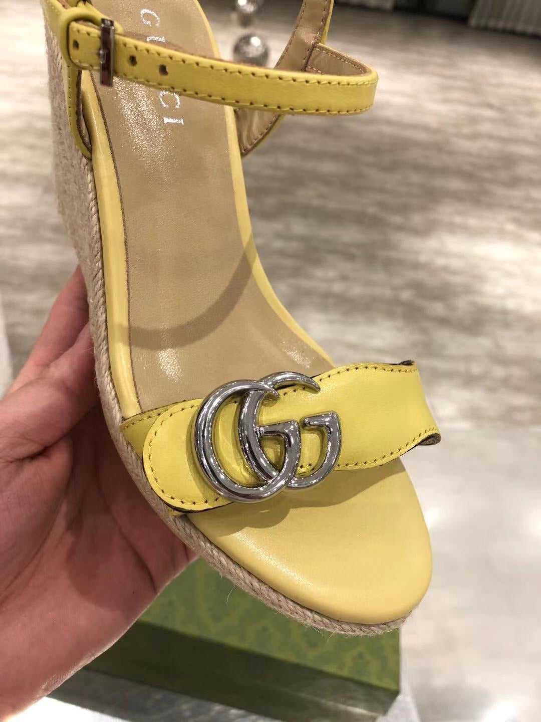 Leather Platform Espadrilles