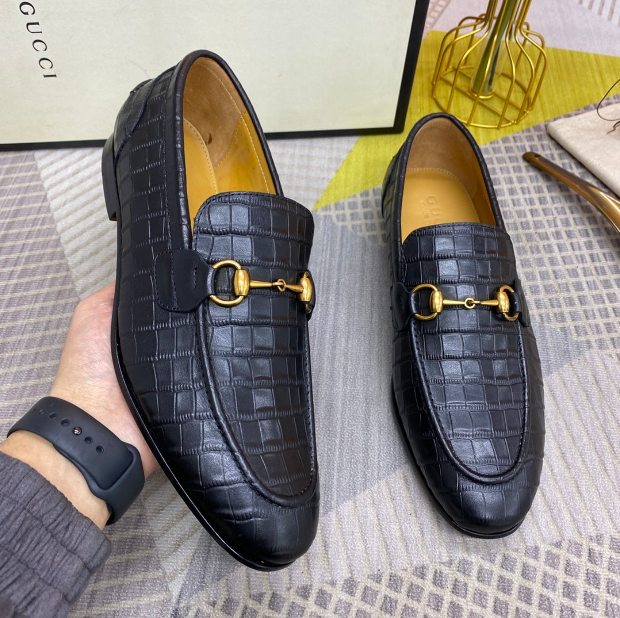 Embossed Loafers