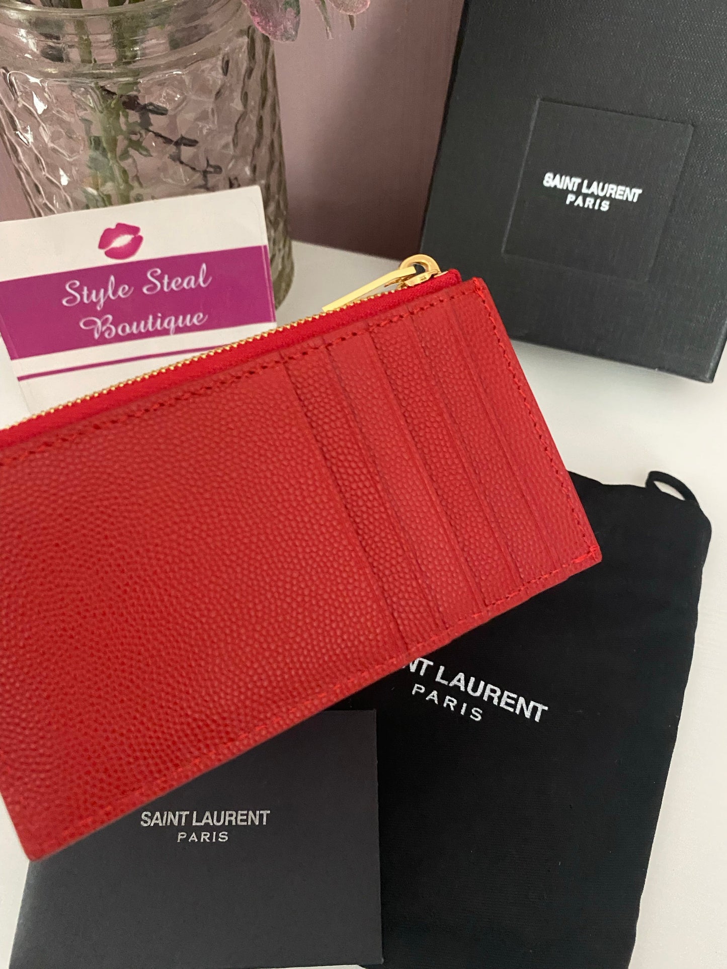 Monogram Zipped Card Holder