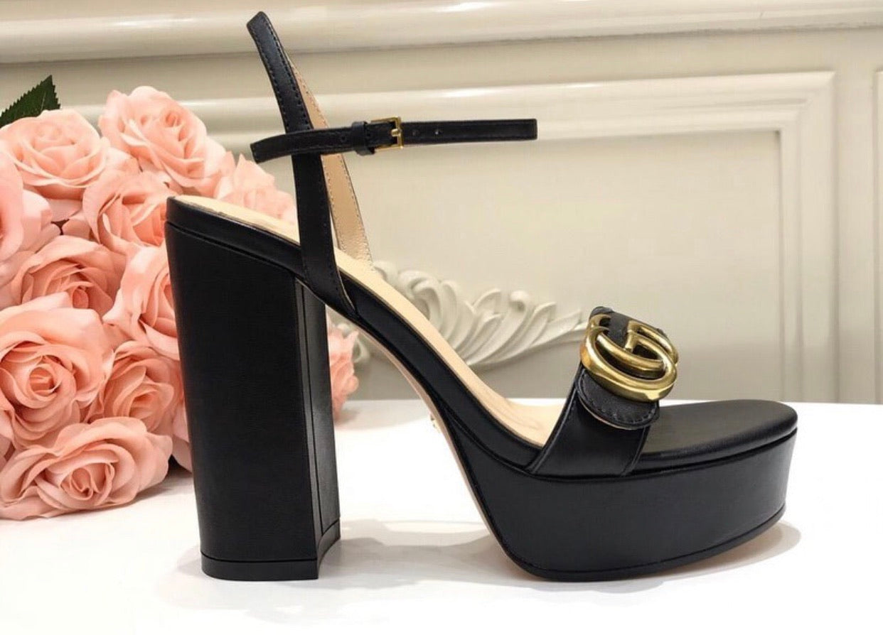 Leather Platform Sandals
