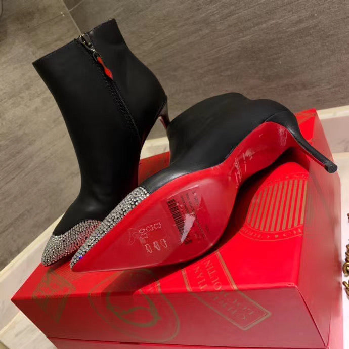 Stud Toe Ankle Boots