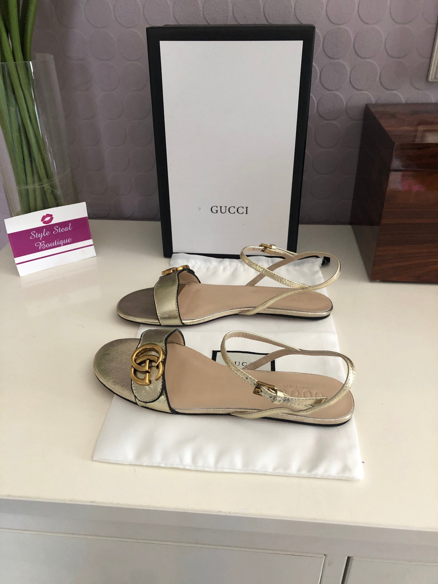 Leather Flat Sandals