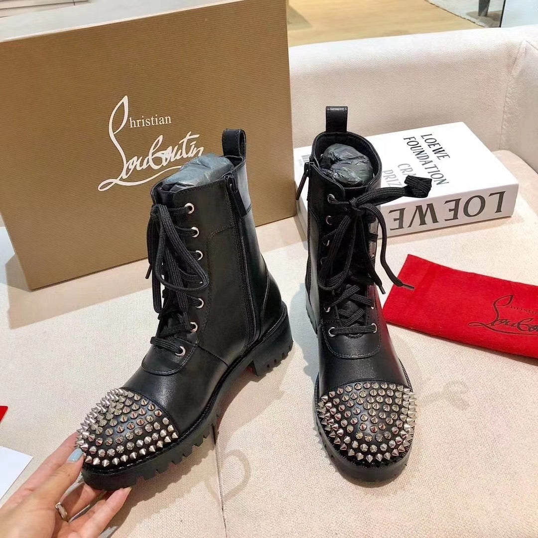 Spike Embellished Boots