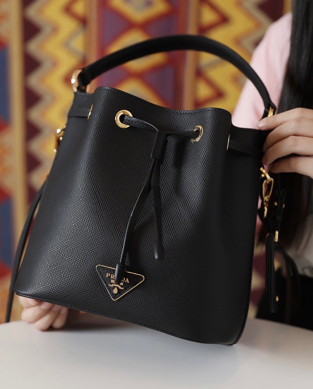 Leather Bucket Bag