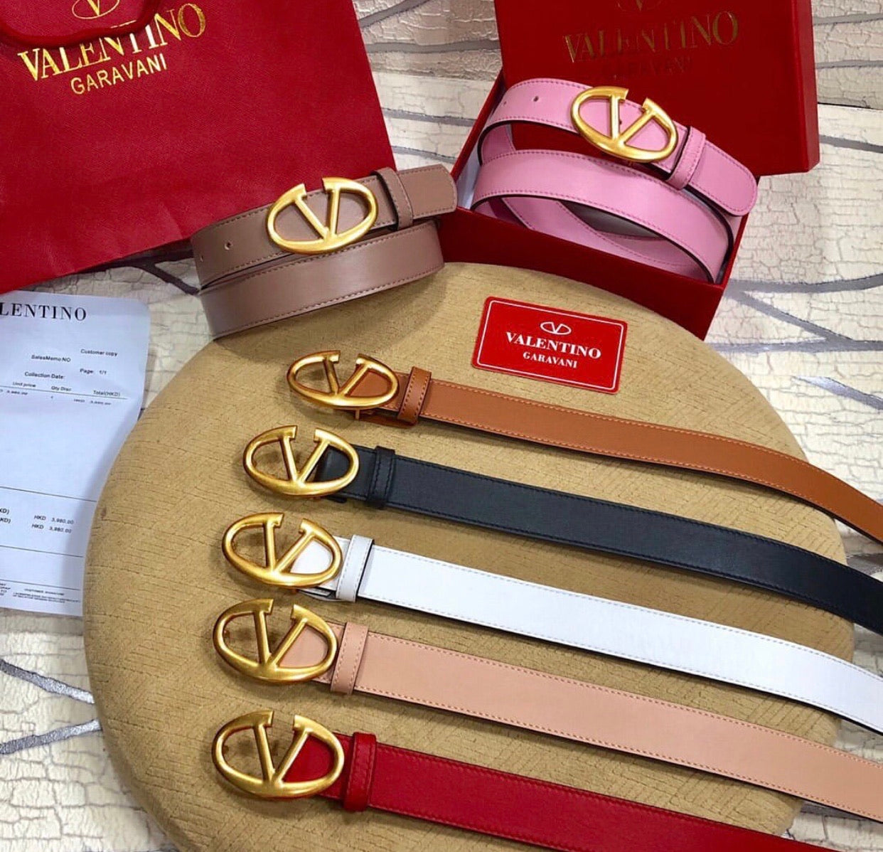 V Logo Belt