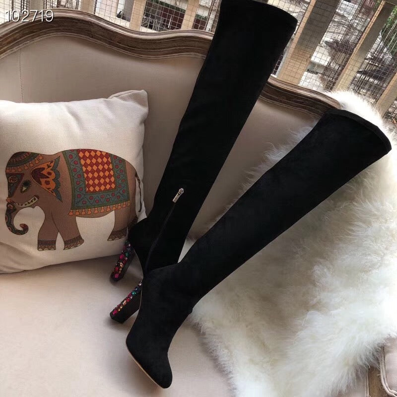 Jewelled Long Boots