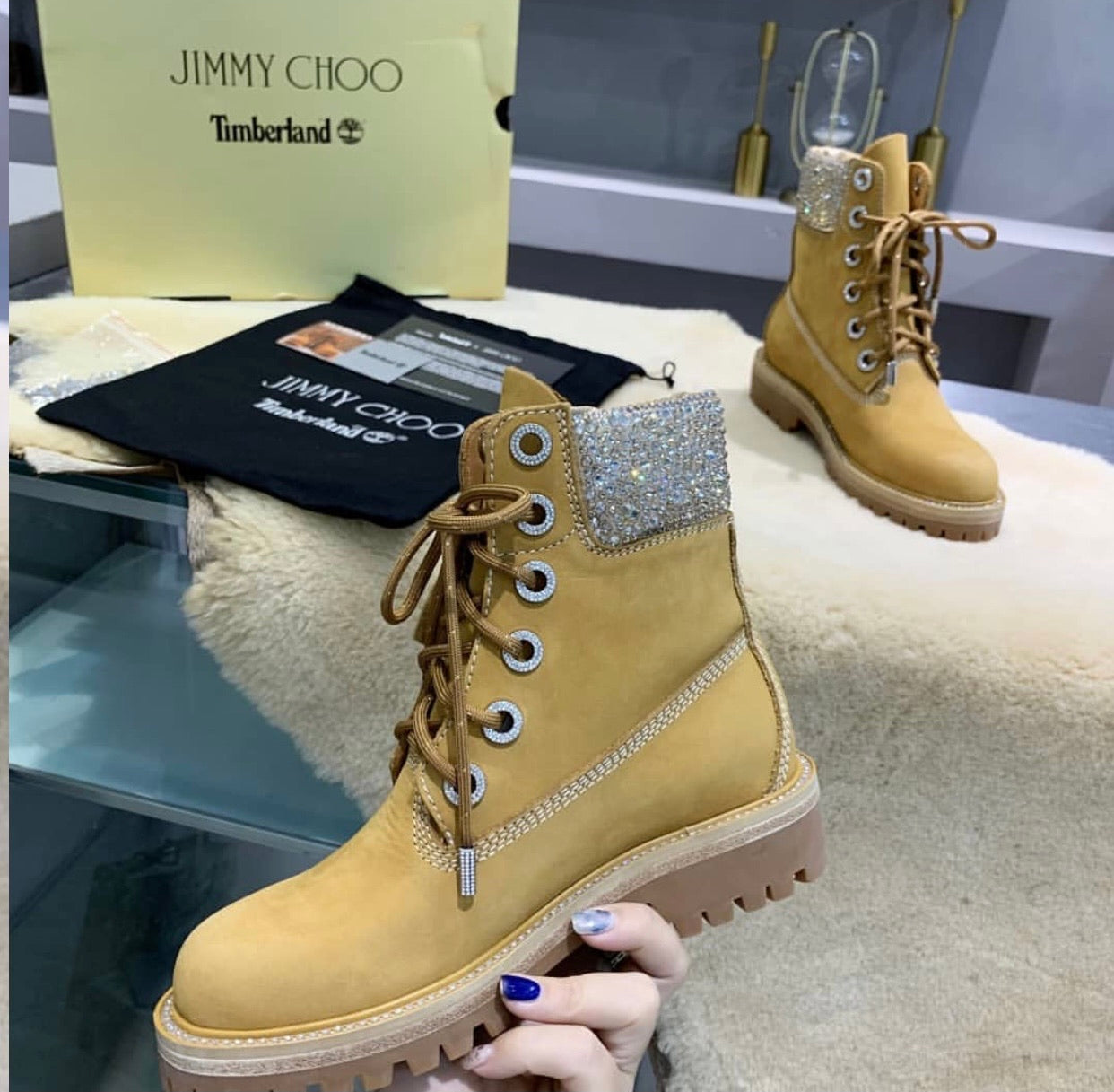 Crystal Embellished Boots