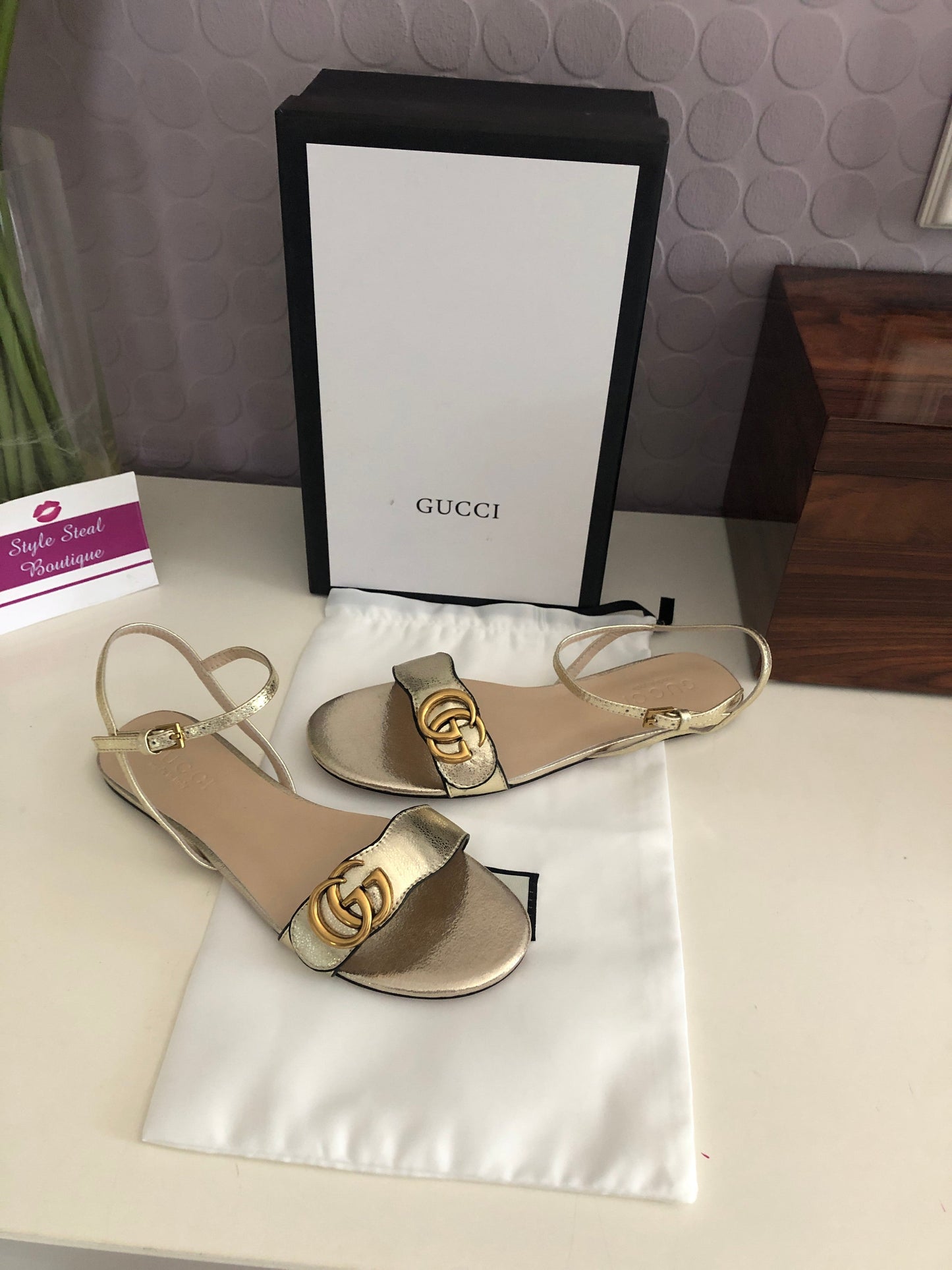 Leather Flat Sandals