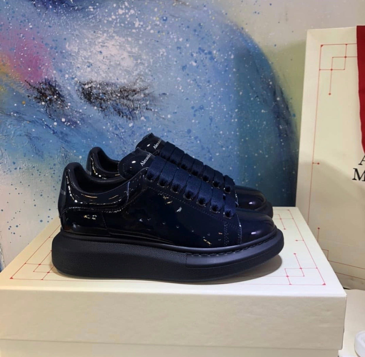 Oversized Sneaker Patent Ladies