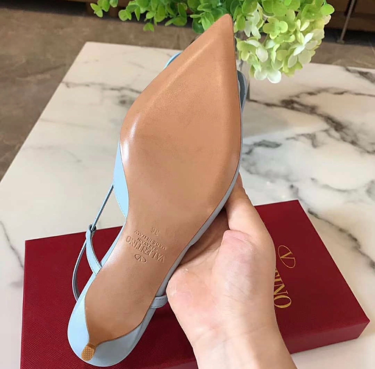 V Logo Slingback