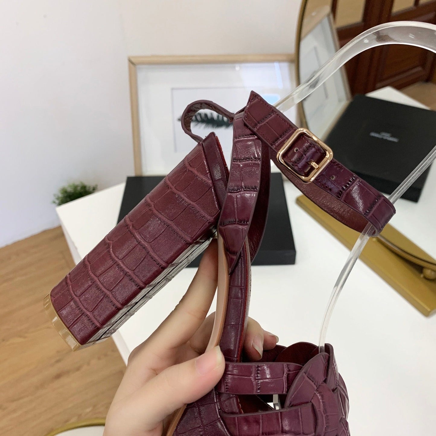 Tribute Embossed Sandals