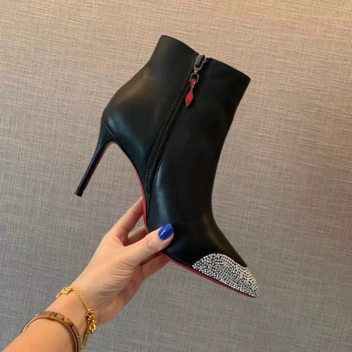 Stud Toe Ankle Boots