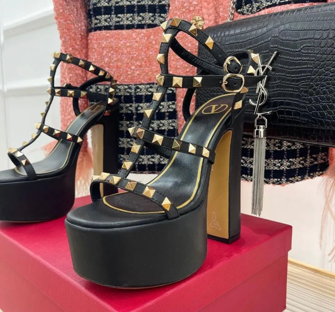Rockstud Platform Sandals