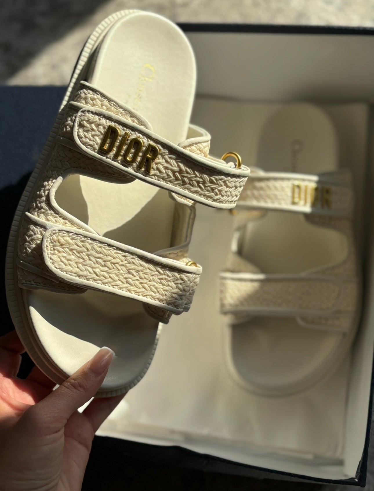 Cream sandals