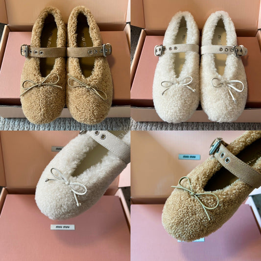 Shearling Ballerinas