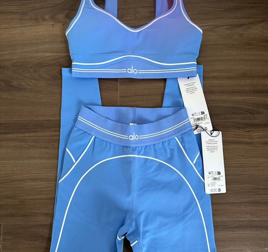 Blue & White leggings set