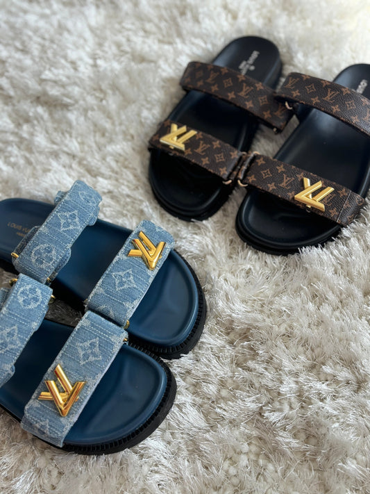 Brown & black sandals