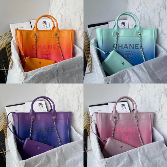 Deauville Ombre Leather Tote