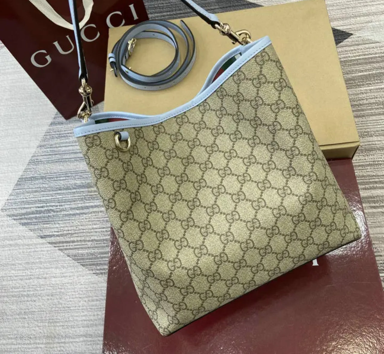 Emblem Bucket Bag