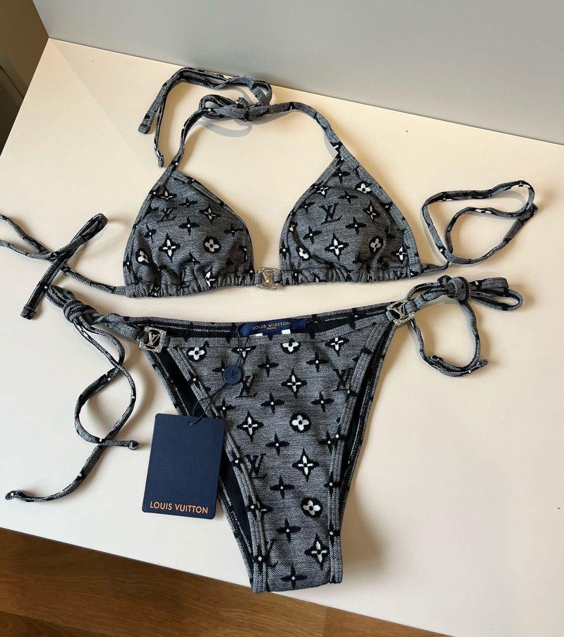 Grey & black bikini