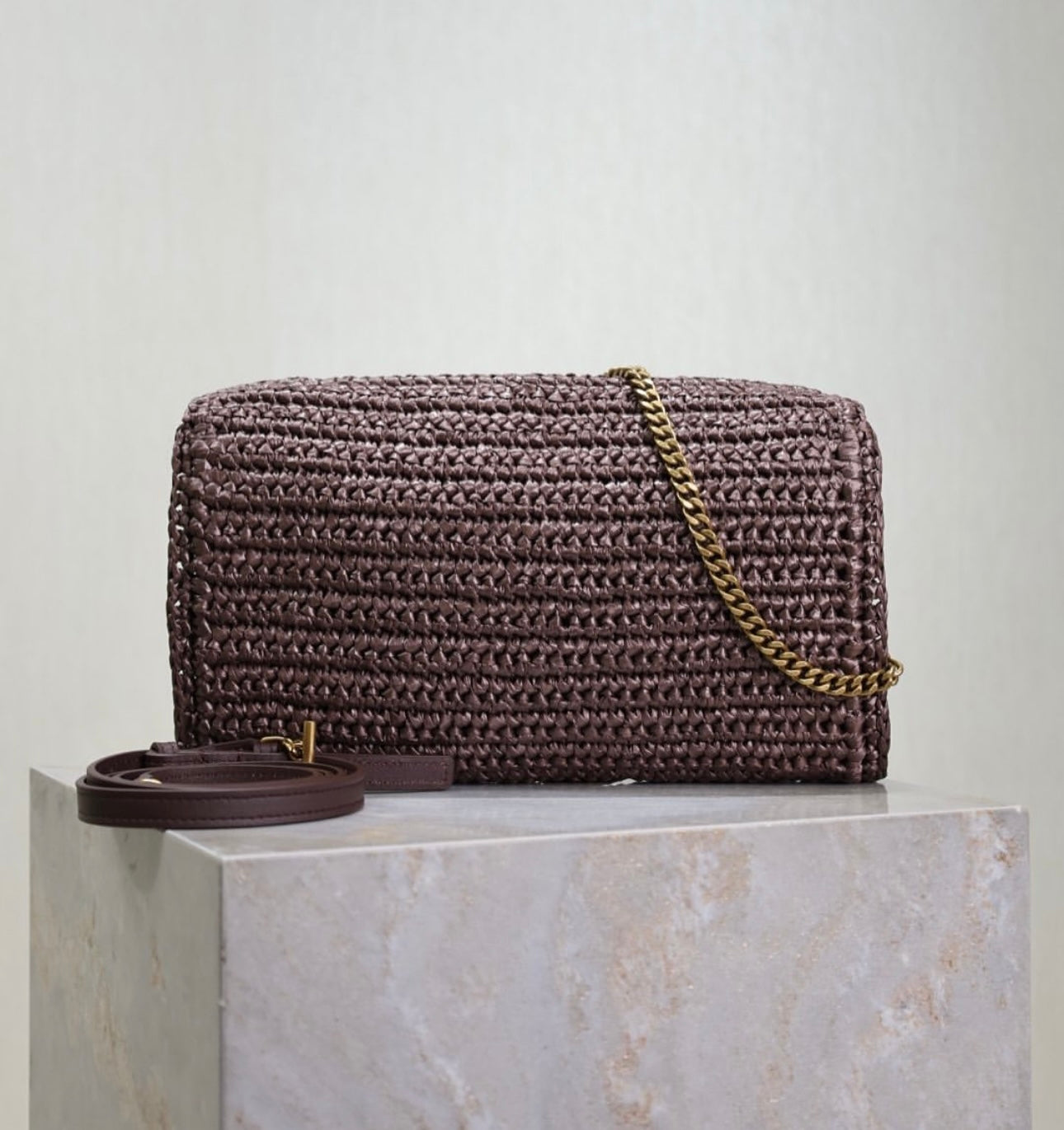 Raffia Chain Bag