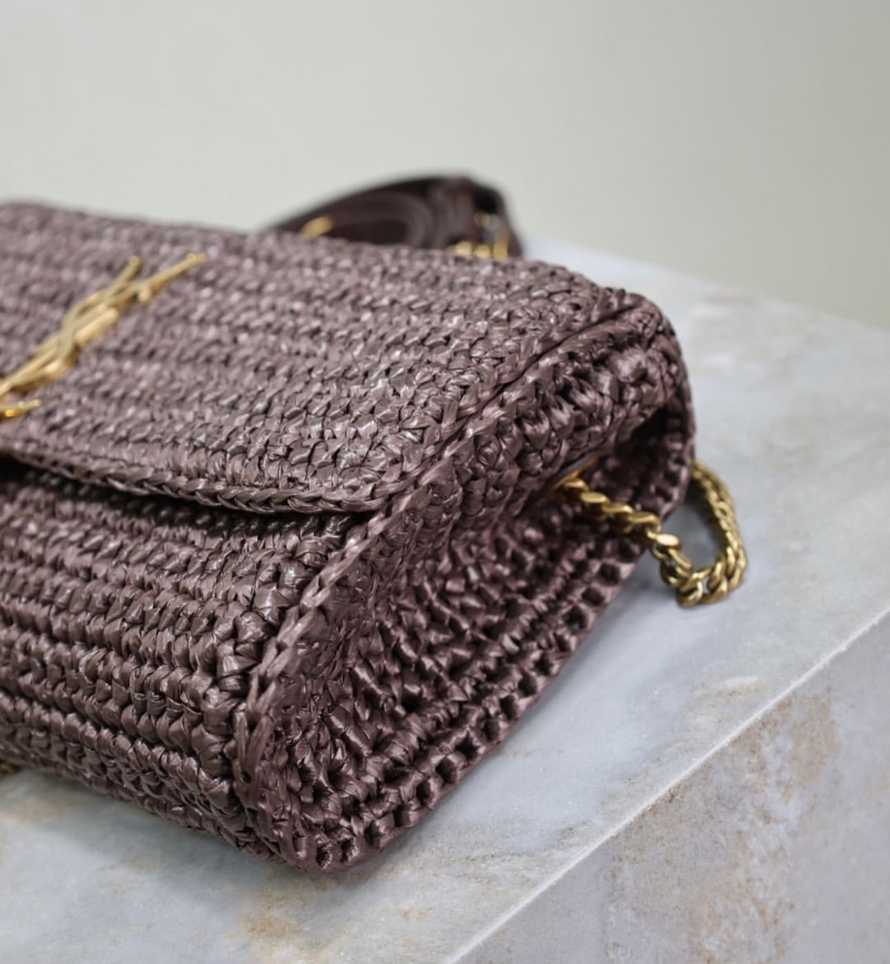 Raffia Chain Bag
