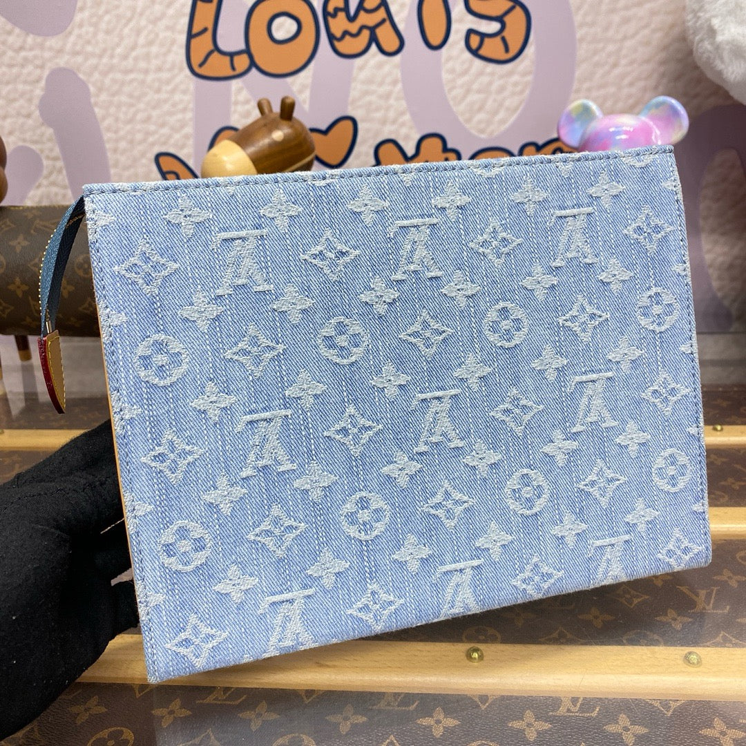 Denim Toiletry Pouch 26