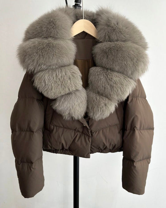 Brown Fur Coat in stock