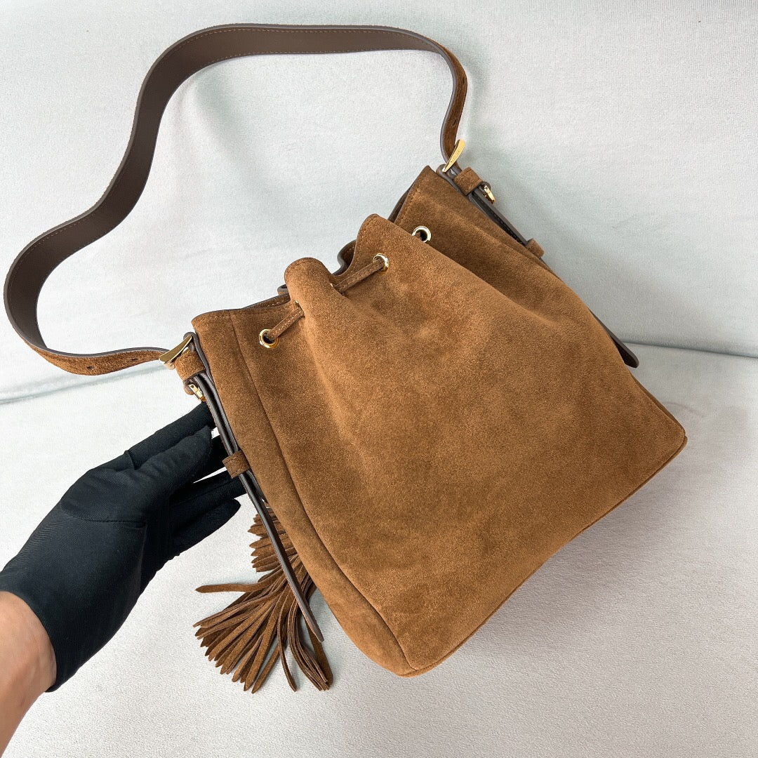 Suede Bucket Bag