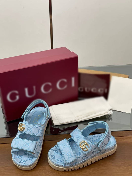 Baby blue sandals